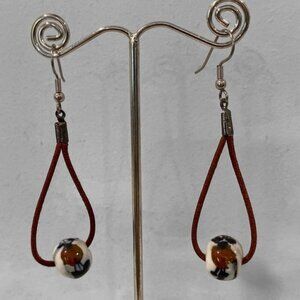 Boho Multicoloured Stone Bead Drop Earrings AB